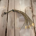 thumbnail image 4 of Handwoven Black and Gold Leather O Nine Tails Whip for Training with Leaf Tail Design, 4 of 4