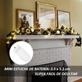 thumbnail image 3 of Guirnalda de Luces con Pilas, 2M 20 LED Series de Luces de Alambre de Cobre, IP65 Impermeable, Fairy Lights para Interiores, Exteriores, Navidad, Fiestas (12 PCS, Blanco Cálido), 3 of 5