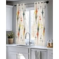 thumbnail image 5 of Multi-Color Diamond Sheer Curtains 54 Inch Length 2 Panels Set for Living Room/Bedroom, Modern Geometric Middle Century Beige Kitchen Curtains Grommet Semi-Sheer Curtains Window Treatments 42"x54"x2, 5 of 7
