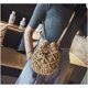 thumbnail image 4 of Xiao Hua Bolso de mano tipo cubo con cordón para mujer, bandolera de paja tejida, bolso de playa, 4 of 5