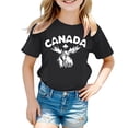 thumbnail image 4 of TIEVOSA T-Shirt à Manches Courtes pour Filles Fête du Canada Été Col Rond T-Shirt Coupe Décontractée Basique pour 8-9 Ans, 4 of 4
