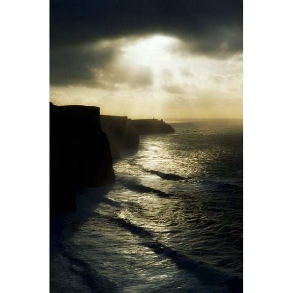 Posterazzi DPI1810768 Cliffs of Moher Co Clare Ireland Poster Print by The Irish Image Collection, 12 x 18