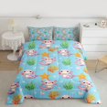 thumbnail image 2 of Feelyou Kawaii Marine Axolotl Full Size Comforter Sets for Kids, Cute Cartoon Starfish Bedding Comforter Set, Dreamy Ocean Coral Reversible Bedding Sets, Lightweight Room Decor, 3pcs, 2 of 8