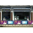 thumbnail image 5 of M&T Displays Black Steel Control Barrier 42x24–Floor Standing Advertising Fence with Vinyl Banner Holder, Movable Street Barrier for Restaurant, Cafe, Bar, Trade Shows, Events, Social Distancing, 5 of 9