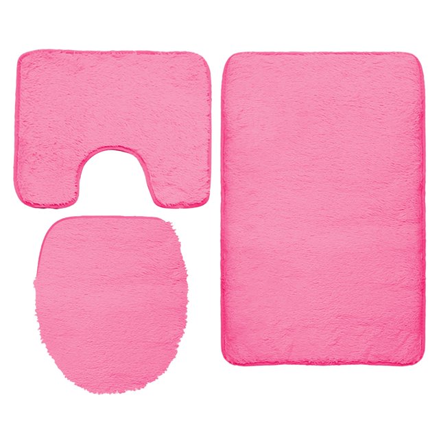 Juego De 3 Alfombras De Baño Para Inodoro, Baño Y Bañera Alfombrilla Antideslizante Para Suelo Alfombrilla Antideslizante Juego De Alfombras Antideslizantes Alfombrilla De Lana Larga Para Suelo