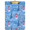 thumbnail image 2 of FMSHPON Christmas Snowman Xmas Tree Falling Snowflake Clipboard Hardboard Wood Nursing Clip Board and Pull for Standard A4 Letter 13x9 inches, 2 of 5