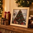 thumbnail image 4 of Christmas 3D Fabric Poke Art Kit, Vintage Holiday DIY Painting Craft Set with Wooden Frame, Handmade Christmas Decor for Adult (Glue Not Include) A, 4 of 4