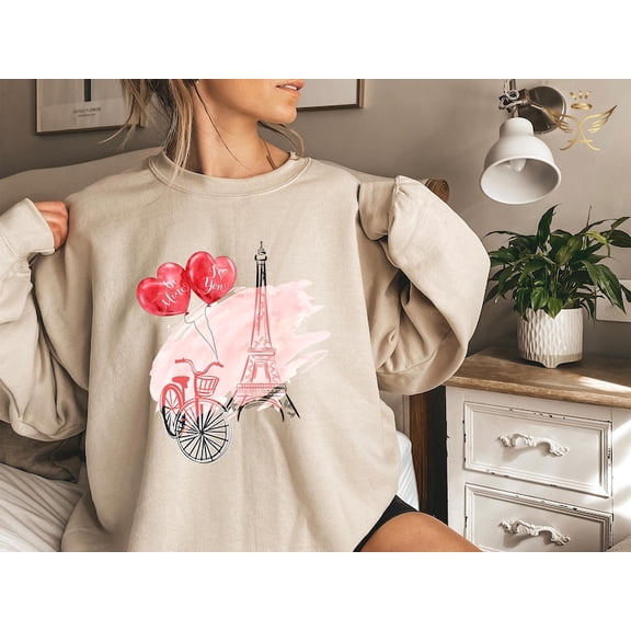Velto Bonjour Paris Eiffel Tower France Travel Music Teacher Sweatshirt Full size S-5XL