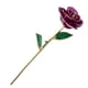 thumbnail image 3 of Rosa real bañada en oro, rosa morada real de 24 quilates, rosa para el día de San Valentín, decoración de rosas de notable claridad, 3 of 12