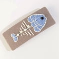 thumbnail image 3 of Coofit Embroidery Kit Creative Fish Floral Needlework Kit DIY Hair Clip with Hoop, 3 of 10