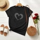 thumbnail image 1 of TaTaai Women's Love Theme T-Shirt, Sweet Valentine's Day Apparel, Cozy Everyday Round Neck Blouse Gift, 1 of 6
