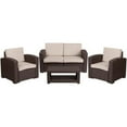 thumbnail image 2 of 4 PC Brown Outdoor Rattan Set, 2 of 2