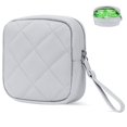 thumbnail image 1 of Bolsa de almacenamiento para toallas sanitarias Likesing de cuero PU gris, 1 of 6