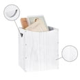 thumbnail image 3 of Light Gray Wood Trash Can, Freestanding Waste Basket with Cutout Handles for Bathroom, Bedroom, Office, 3 of 6