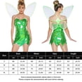 thumbnail image 2 of Disfraz Premium Mini vestido ajustado para mujer, vestido con tirantes finos y lentejuelas sin espalda, traje de Halloween Kuymtek Verde T S para Mujer, 2 of 6