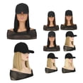 thumbnail image 3 of Chapeau de Baseball Long Droit pour Femmes avec Perruque Synthétique, 3 of 8