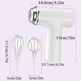 thumbnail image 5 of 1pc Portable Handheld Mixer, Wireless Electric Blender, Electric Egg Beater, Milk Frother, Home Baking Cake Cream Mixer, Stainless Steel Mixer, Kitchen Appliances Tools-Pink, 5 of 5