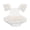 White, variant on Douhoow Infant Girl White Lace Ruffle Bodysuit Baby Summer Cotton Sleeveless Jumpsuit