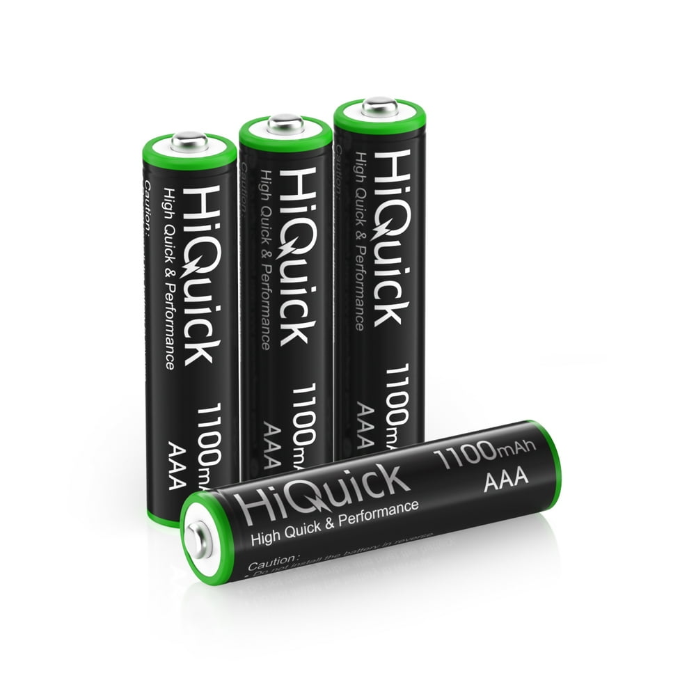 HiQuick 4Pack AAA Rechargeable Batteries 1100mAh High Capacity