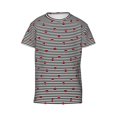 thumbnail image 4 of Wukai Ladybugs on Black and White Striped Youth Unisex Short Sleeve T-Shirt for Boys, Girls, Teens, and Kids-Large, 4 of 7