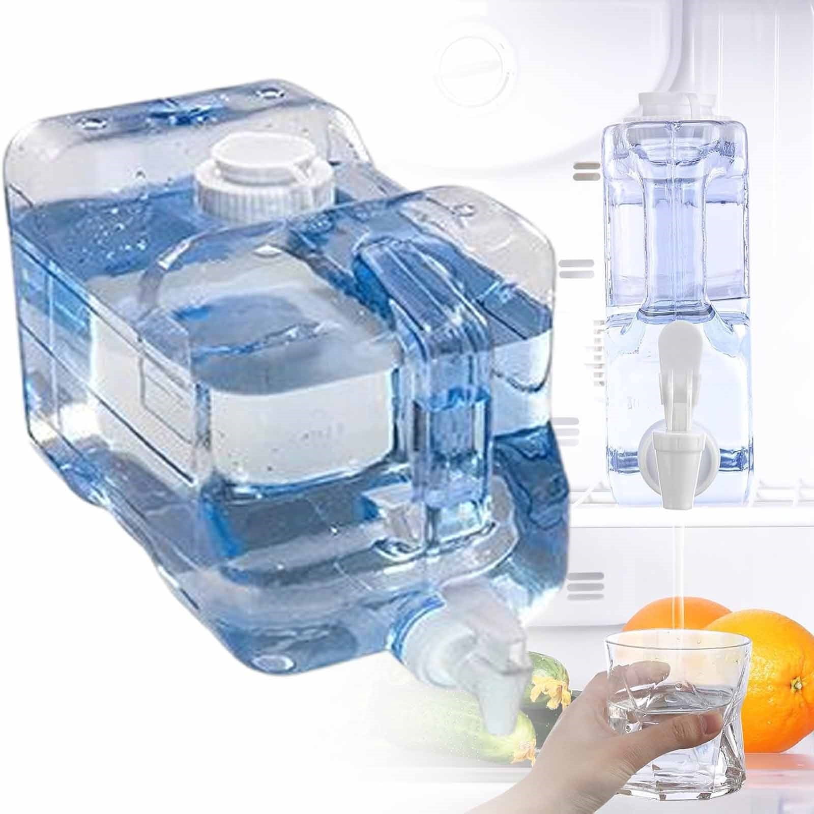 2 Gallon Water Jug with Spigot, Portable Water Container with Lid & Handle, Bpa-Free Plastic Storage Tank for Camping, Hiking, Emergency Preparedness by Goohae, Clear One Size