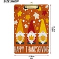 thumbnail image 2 of FMSHPON Happy Thanksgiving Three Gnomes Clipboard Hardboard Wood Nursing Clip Board and Pull for Standard A4 Letter 13x9 inches, 2 of 7