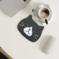 PATLOLLAV 1 Pcs Cute Kitty Silicone Coaster, Non-Slip Cup Mats for Desk Drink Table Decor Kawaii Accessories Gift Choice