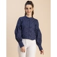 thumbnail image 2 of Moomaya Long Sleeve Cotton Shirt - Women's Casual Mandarin Collar Shirt, 2 of 9