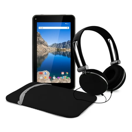 Ematic EGQ373 7″ 16GB Android 7.1 Nougat Tablet with Sleeve and Headphones
