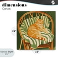 thumbnail image 4 of Stupell Industries Eclectic Cat In Rattan Chair Canvas Art, 24 x 24, by Walker Noble, 4 of 8