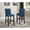 Blue, variant on Nailhead Trimmed Grey Stools / Ideal for Kitchen Island Seating