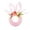 Pink, variant on HuiXinOu Easter Bunny Wreath, Artificial Rabbit Head Shaped Decor, Features Bunny Ears, Easy to Hang, Suitable for Front Door, Wall, Window Display & Easter/Spring Home Decoration