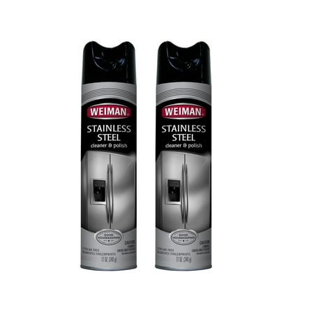 (2 Pack) Weiman Stainless Steel Cleaner & Polish, 12 (Best Natural Stainless Steel Cleaner)