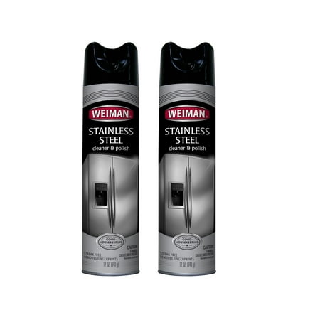 (2 Pack) Weiman Stainless Steel Cleaner & Polish, 12 (Best Way To Clean Fingerprints Off Stainless Steel Refrigerator)