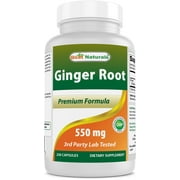 Best Naturals Ginger Root 550 mg 250 Capsules