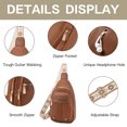 thumbnail image 4 of GAEKEAO Sling Bag for Women Crossbody Bags Fanny Pack Vegan Leather Chest Bag Travel Shoulder Belt Purse Backpack Gifts, 4 of 6