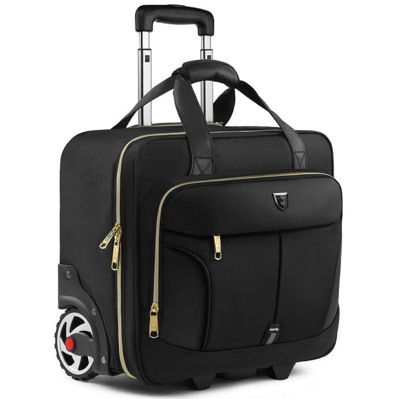 RUCYEN Sac pour Ordinateur Portable Roulant, Mallette Roulante de 15,6 Pouces pour Hommes et Femmes, Mallette pour Ordinateur Portable sur Roulettes, Sacs de Nuit Sac de Cabine, pour Voyages d'Affaires