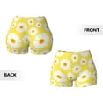 thumbnail image 3 of Sikiie Daisies Flowers Print Workout Shorts Women Scrunch Butt Gym Shorts Seamless High Waist Tummy Control Yoga Biker Athletic Shorts, 3 of 5