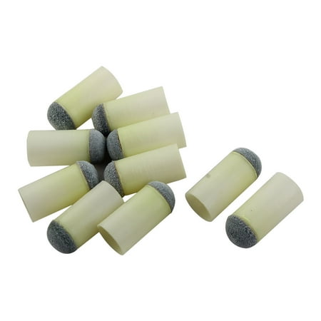 Cue Tips Billiard Pool Stick - Plastic Pool Snooker Billiard Cue Stick Slip Push on Tips Gray 13mm Dia 10pcs