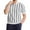White, variant on Mens Knit Shirt Short Sleeve Striped Quarter Zip Shirts White M