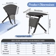 thumbnail image 2 of 6PCS Folding Sector-shaped Conference Table with Wheels dia 70.9in Black, Foldable Mobile Training Tables for Office Classroom (HSSX ), 2 of 7
