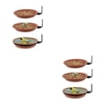 thumbnail image 3 of Greeniant Alimentador de colibrí, bandeja de alimentación de plástico, cuenco de agua, bebedero de pájaros montado en la pared, juego de tres capas 2piezas, 3 of 6