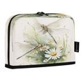 thumbnail image 2 of Standing Pencil Case with Base Large Capacity Stationery Pouch Pen Bag with Zipper for Women Men Dragonflies with White Daisies, 2 of 7