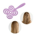 thumbnail image 6 of Unique Bargains 1 Pc Solid Four-leaf Clovers Hollow Comb Hair Brush Purple ABS, 6 of 6
