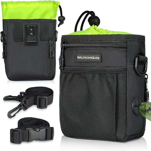 Dog Treat Pouch, Dog Treat Bag for Training Dog Walking Bag Dogs Puppy Training Bag with Adjustable Belt and Shoulder Strap for Walking, Traveling