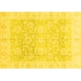 thumbnail image 1 of Ahgly Company Machine Washable Indoor Rectangle Oriental Yellow Traditional Area Rugs, 8' x 10', 1 of 4