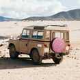 thumbnail image 5 of Haiem Spare Tire Cover , Wheel Cover with Pink Glitter printed, Camper Spare Tire Cover Fit for Jeep Wrangler Rv SUV Truck Travel Trailer-15 inch, 5 of 8