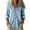 Gray-05, variant on Perfectbot Women's Vintage Wash Denim Shirt Stand Collar Long Sleeve Casual Button Up Blouse Top