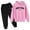 Black, variant on SNKSDGM Girls Cute Spring Outfits for Girls 10-12 Children Kids Casual Letter Printed Long Sleeve Hoodie Pullover Sweatshirt Tracksuit Jogger Sweatpants Unisex 2 Pc Sweatsuit Set