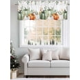 thumbnail image 5 of Fall Pumpkin Valances for Windows Green Eucalyptus Leaves Flower Harvest Rod Pocket Curtains Valance Short Window Treatment Drapes for Living Room, Bedroom Bathroom 60"&nbsp;W x 14" L, 5 of 5